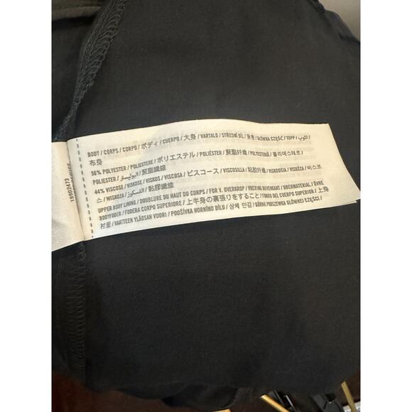 NWT Abercrombie & Fitch Angel Sleeve Satin Jumpsuit Black XSP X-Small Petite - Picture 11 of 14